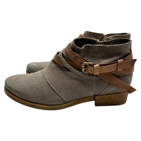 Miz Mooz Taupe and Brown Ankle Booties - Picture 2 of 9